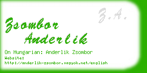 zsombor anderlik business card